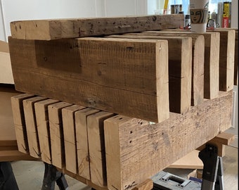 HEAVY-DUTY Unfinished Aged Reclaimed Wood Planks | DIY Shelves & Rustic Decor | 6" and 8" Widths | Custom Lengths | Dry Aged Barn Wood