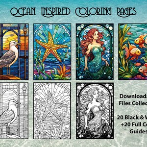 20 Ocean Inspired Coloring Pages