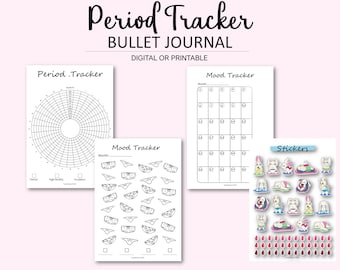 Periode Bullet Journal - Periodeplanner - Periodetracker - Digitale planner - Afdrukbare planner - Periodecyclusplanner - Bullet Journal