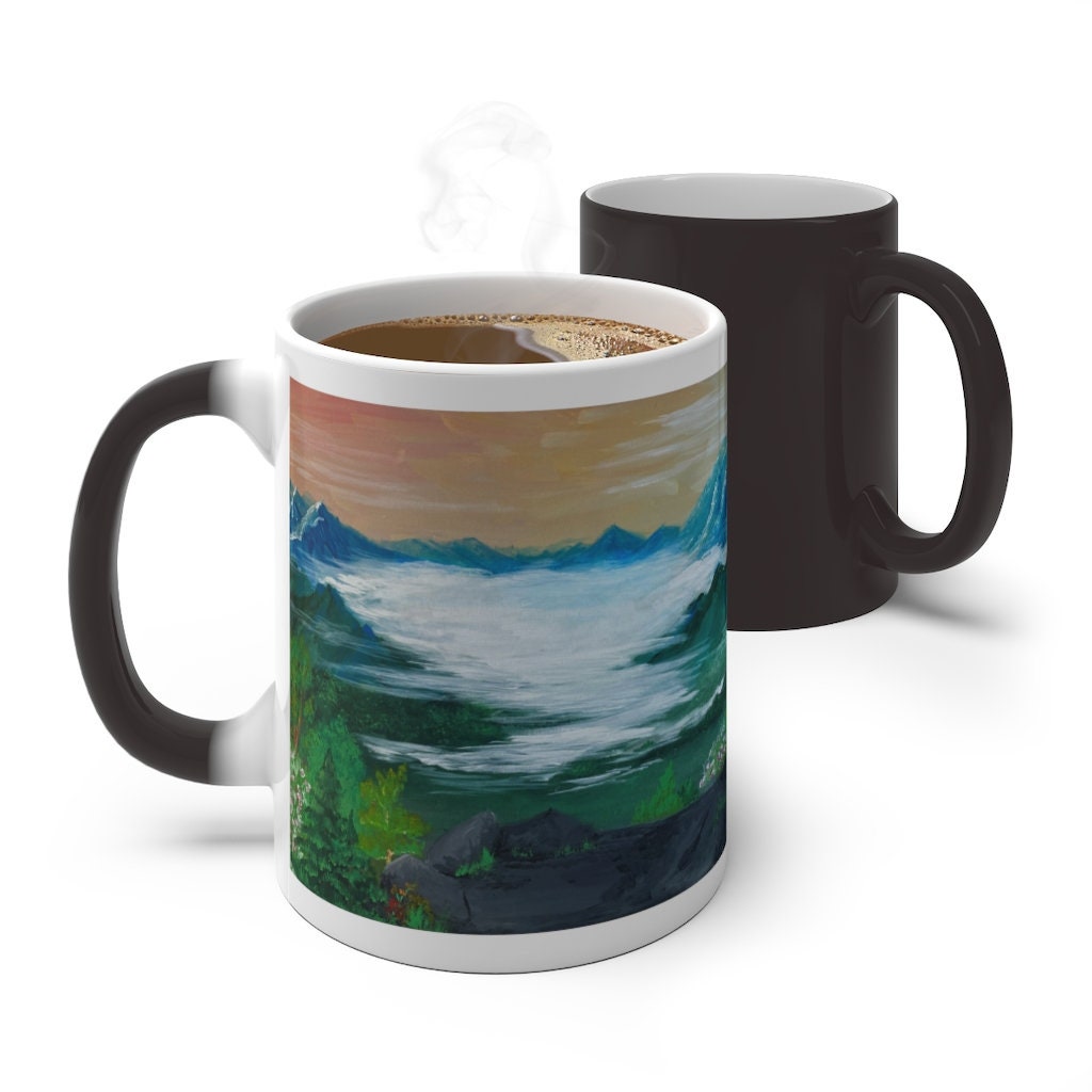 Color Changing Pretty Mountains Mug - Etsy