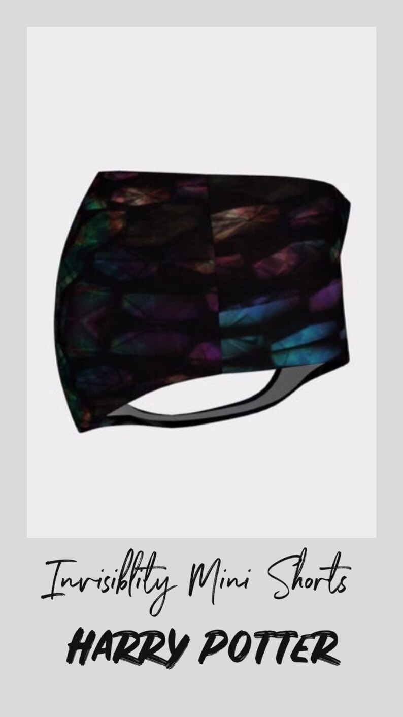 Invisibility shorts Gryfinndor invisibility mini shorts Hogwarts Harry Potter Harry Potter Cloak Invisibility Cloak invisibility