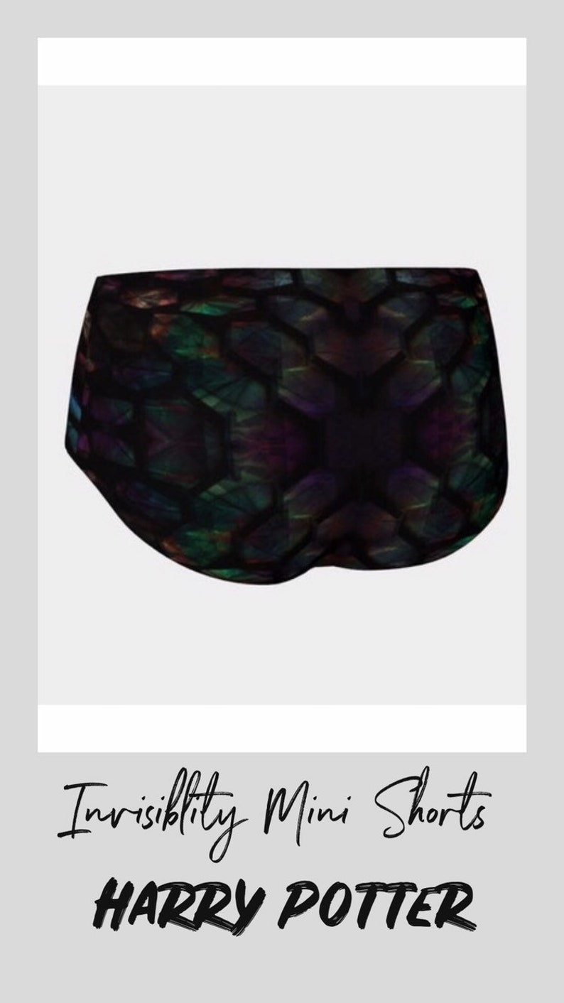 Invisibility shorts Gryfinndor invisibility mini shorts Hogwarts Harry Potter Harry Potter Cloak Invisibility Cloak invisibility