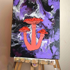 Eyecellium- original painting by Illyri, mushroom magic eyes
