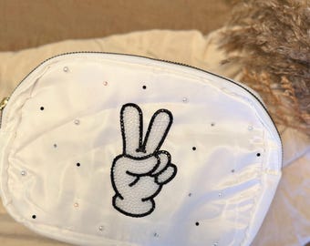 Verzauberte Peace Zeichen Bauchtasche, Peace Zeichen Gürteltasche