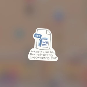 Pegatina de documento de Word