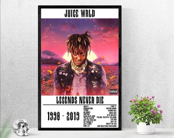 Poster Wishing Well Legends Never Die Wall Art A5 A4 A3 Juice WRLD Print