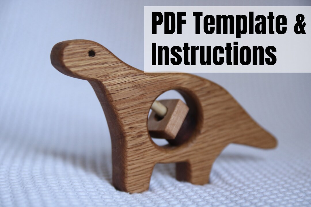 Dinosaur Rattle PDF Template - Etsy