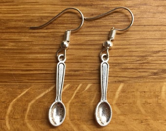 Silver /& Silver Gilt Spoon Handle Earrings