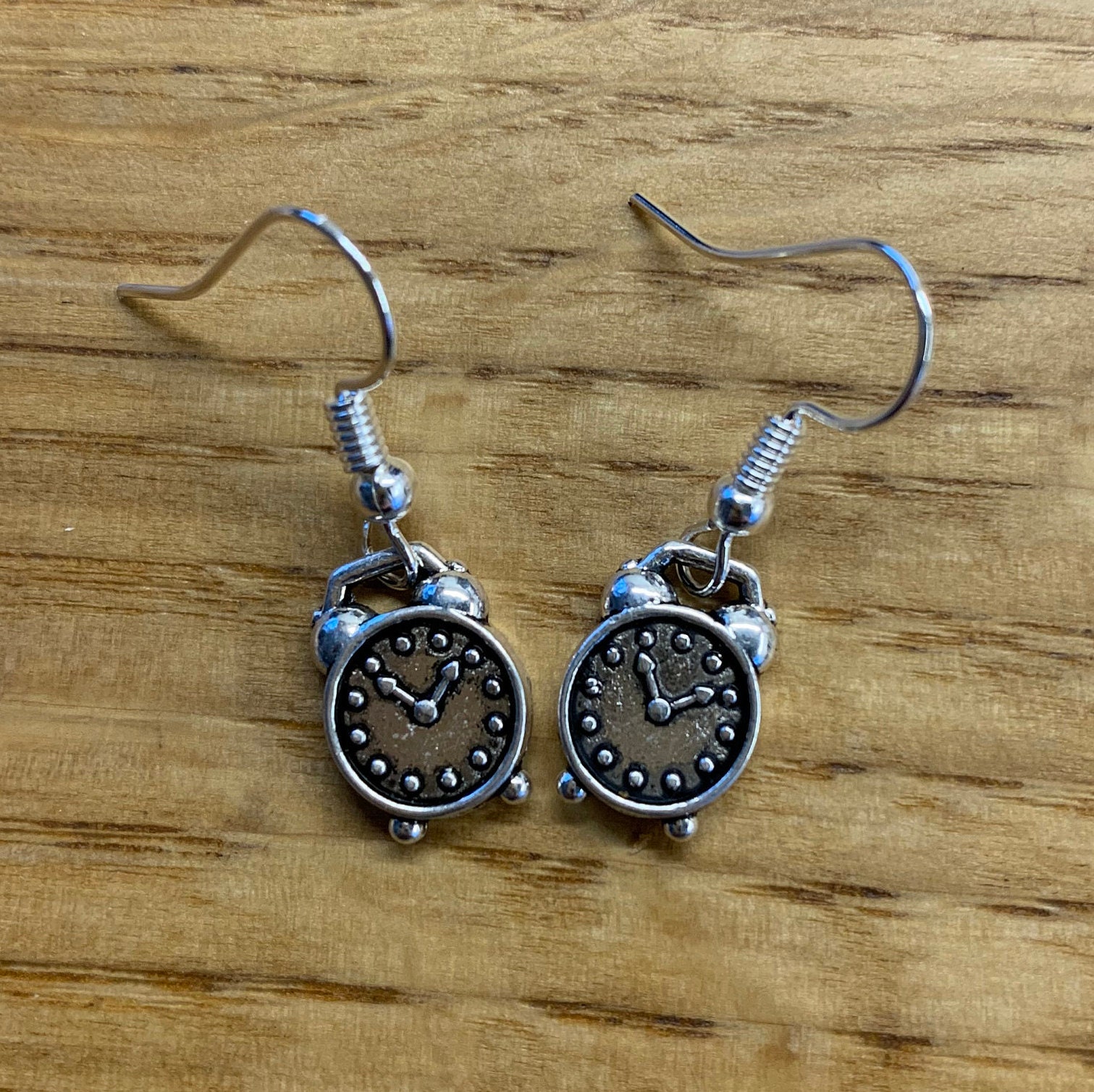 Clock earrings sale