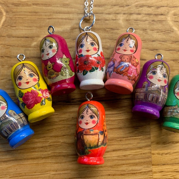 Russian doll/ babushka necklace