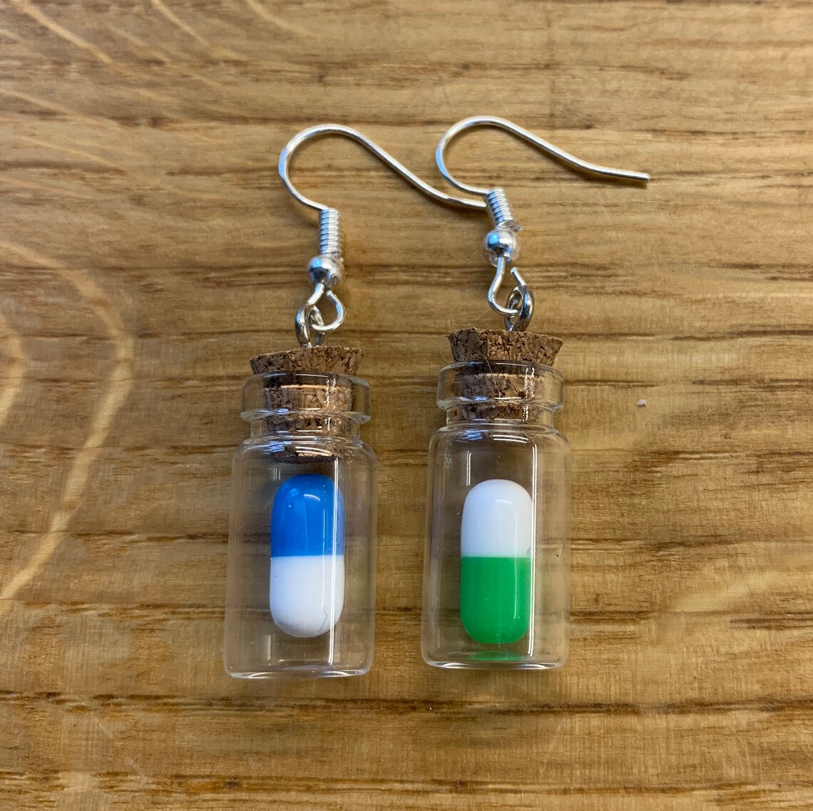 Pill in a Bottle Earrings Etsy UK