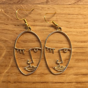 Picasso face earrings