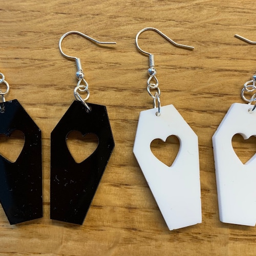 Sir William W. Coffin Nail Earrings Vampire Goth Halloween Etsy