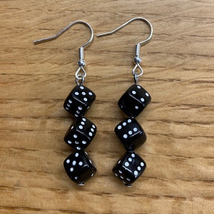 Cute dangle dice earrings