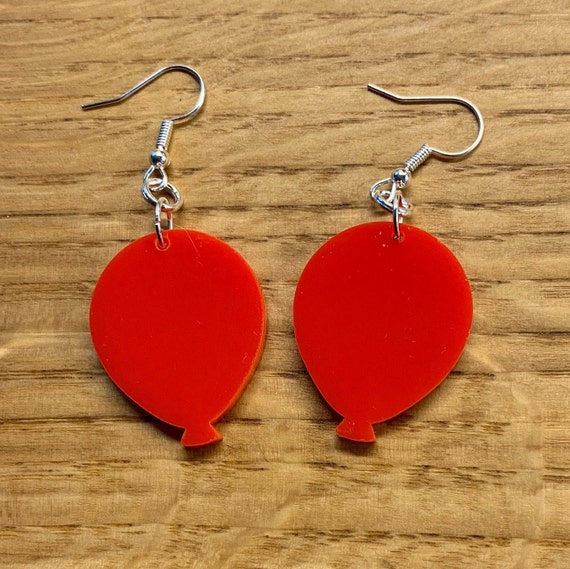 Red cheap balloon earrings