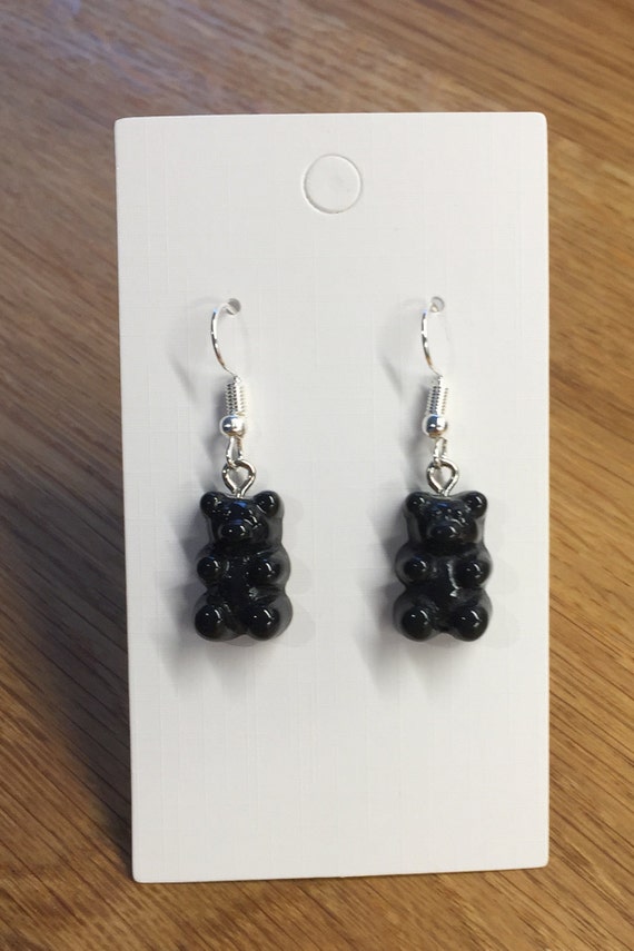 Black Gummy Bear Earrings Etsy Australia