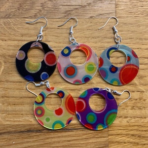 Gorgeous acrylic hoop earrings