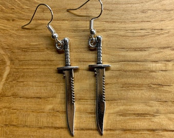 Knife earrings