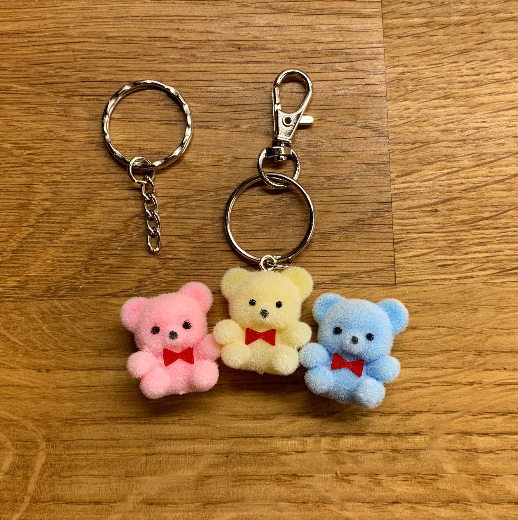 Fuzzy bear keychain/ bag clip