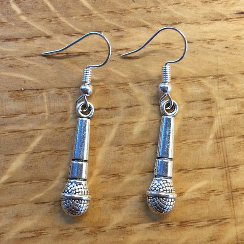 Microphone Earrings Radio Earrings Singer Earrings Microphone Etsy
