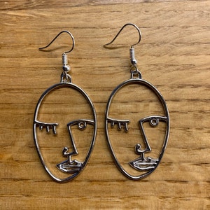 Picasso face earrings