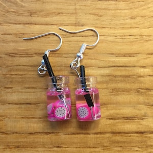 Dragon fruit cocktail earrings