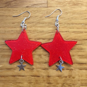 Acrylic star earrings