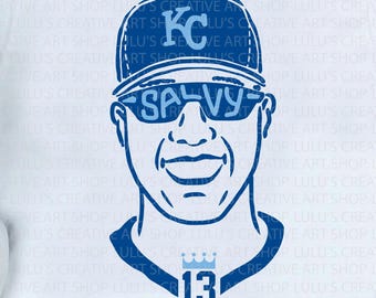 Salvy Pérez SVG--KC-Kansas City-Béisbol-Crown Town-Fiebre de primavera-Boys in Blue