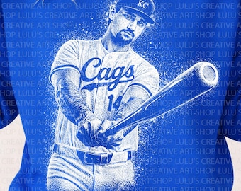 Cags Halftone PNG-Caglianone PNG-Cags png-kc béisbol png-kansas city png-forever royal png-salvy png-witt jr png-cameron png