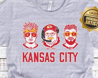 Mahomes png-Kelce png-Andy Reid png-KC Football png-Red Kingdom-Dream Team-Red Friday