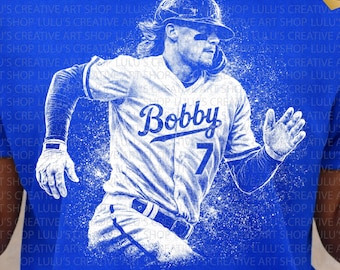 Bobby Witt Halftone PNG - béisbol KC PNG - béisbol de Kansas City PNG - salvy - CAGS - slugger PNG - Forever Royal PNG
