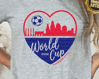 Copa del Mundo KC Corazón SVG-PNG - Copa del Mundo de Kansas City - KC Fútbol SVG - KC Campo Base PNG - KC Horizonte Corazón