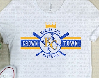 Camiseta de los Royals SVG-KC Baseball-Crown Town-Kansas City-PNG-Sublimación-Archivos de corte-Boys in Blue-World Series-World Champs-Royals