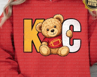 KC Football Bear PNG-kansas city bear png-kc football png-red kingdom png-mahomes png-kelce png-kc wolf-red friday