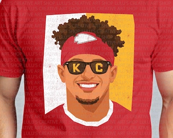 Mahomes Poster PNG-kc football png-kc pop art png-red kingdom-kelce-adny reid-arrowhead-kc wolf