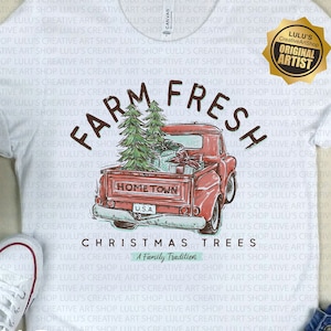Farm Fresh PNG-Farm Fresh Truck png-Christmas Truck png-Red Truck png-Christmas Tree Truck png-Farm Fresh Christmas Trees