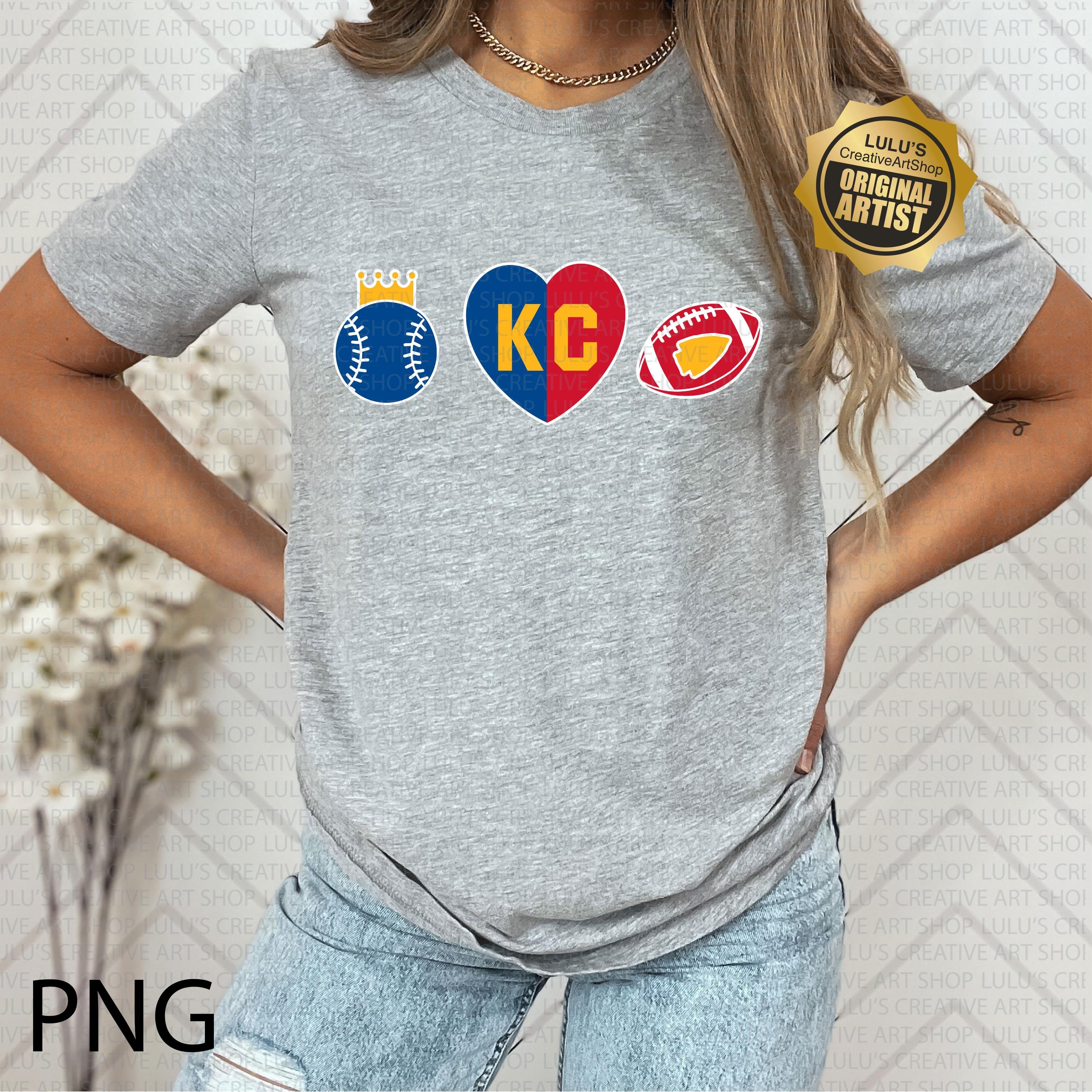 KC Duel Logos PNG ONLY-K baseball football png-kc heart png-kc football png-playin some ball-red kingdom-mahomes png-kelce-bobby witt jr
