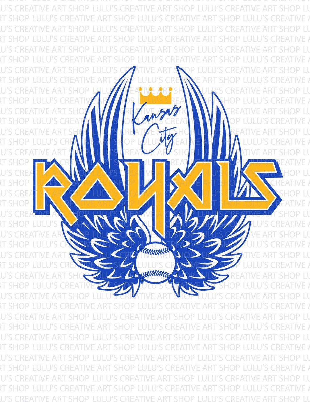 KC SVG-Wings svg-Rocker Wings-Concert Tee-Rock N Roll-Crown Town-Paint ...