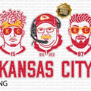 Mahomes png-Kelce png-Andy Reid png-KC Football png-Red Kingdom-Dream Team-Red Friday