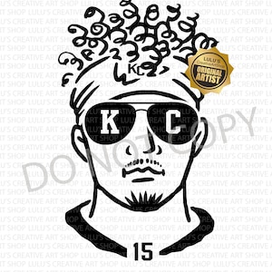 Mahomes SVG-1 color-Mahomes PNG-Mahomes 13 Seconds-Mahomes Grim Reaper-Tyreek Pom Poms