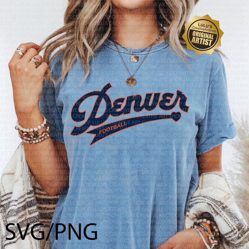 Denver Football Script Tail Svg-png-denver Football Heart-denver Script ...