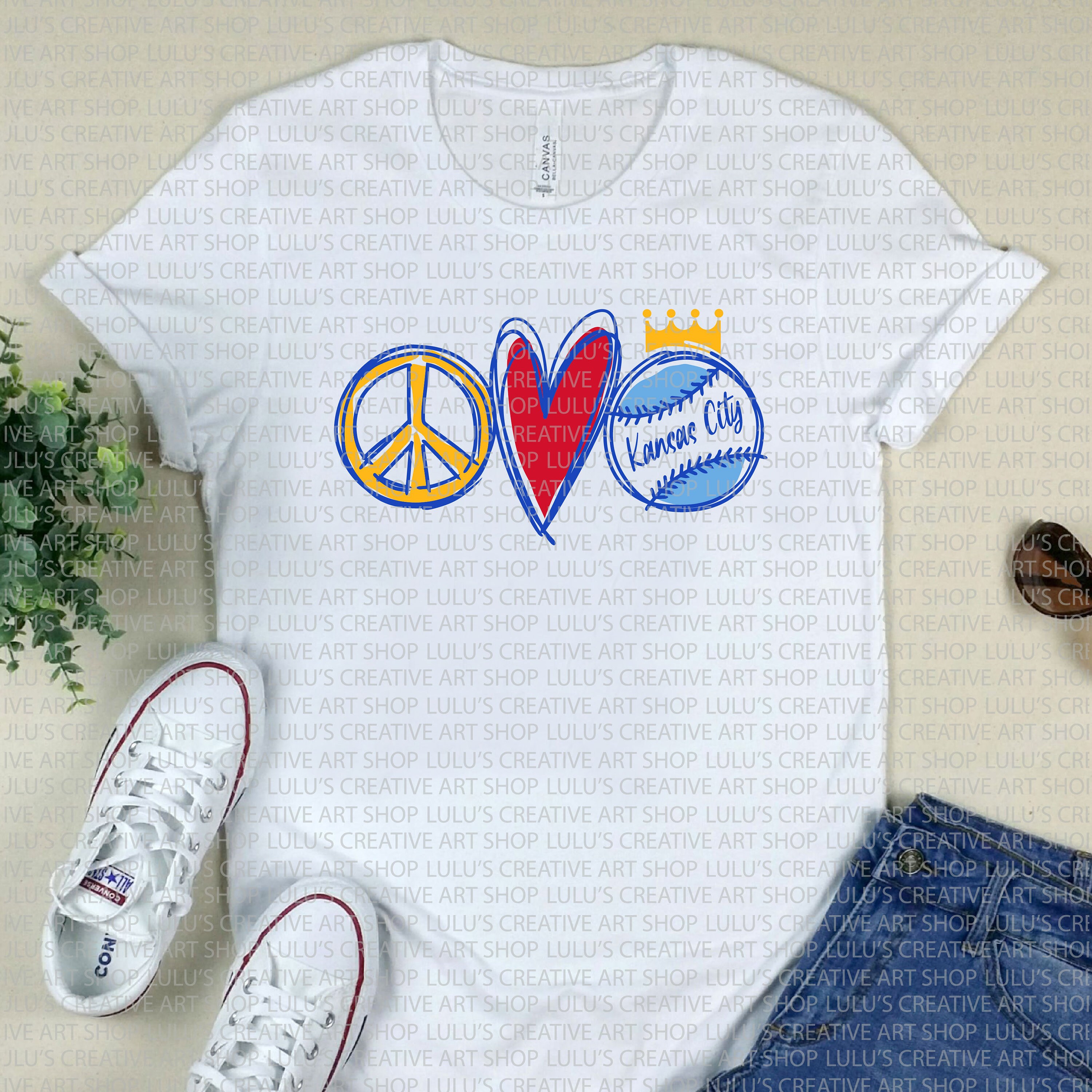Download Royals SVG-Peace Love Baseball svg-KC Baseball-heart | Etsy