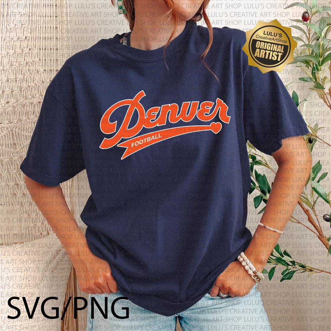 Denver Football Script Tail Svg-png-denver Football Heart-denver Script ...