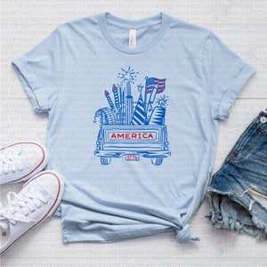 Firworks Truck Svg-old Truck-4th of July Svg-blue Truck-red Truck ...