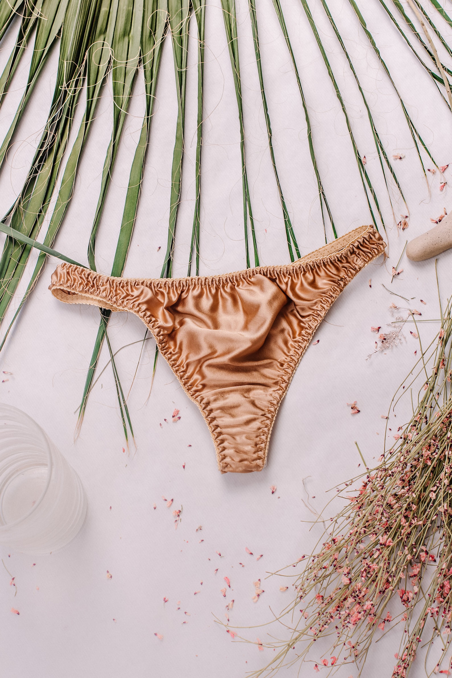 Brown Silk Lingerie Silk Thongs Lingerie for Women Sexy Underwear ...