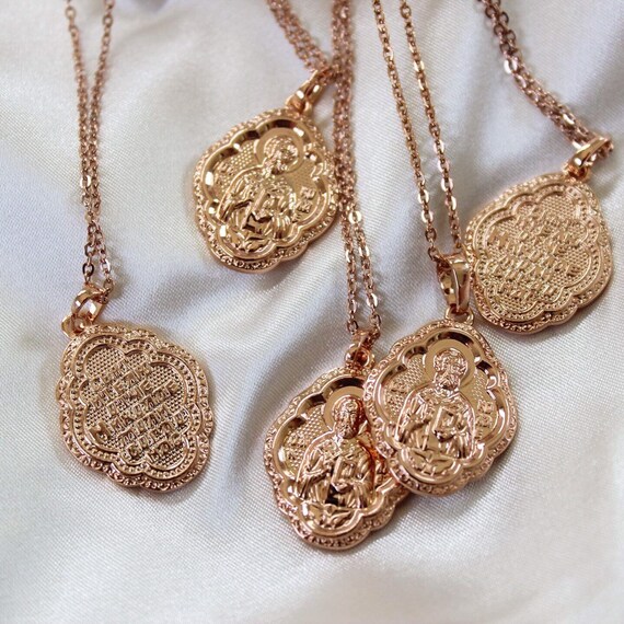 Rose Gold Necklace / Religious Necklace / Religious Jewellery/ Etsy