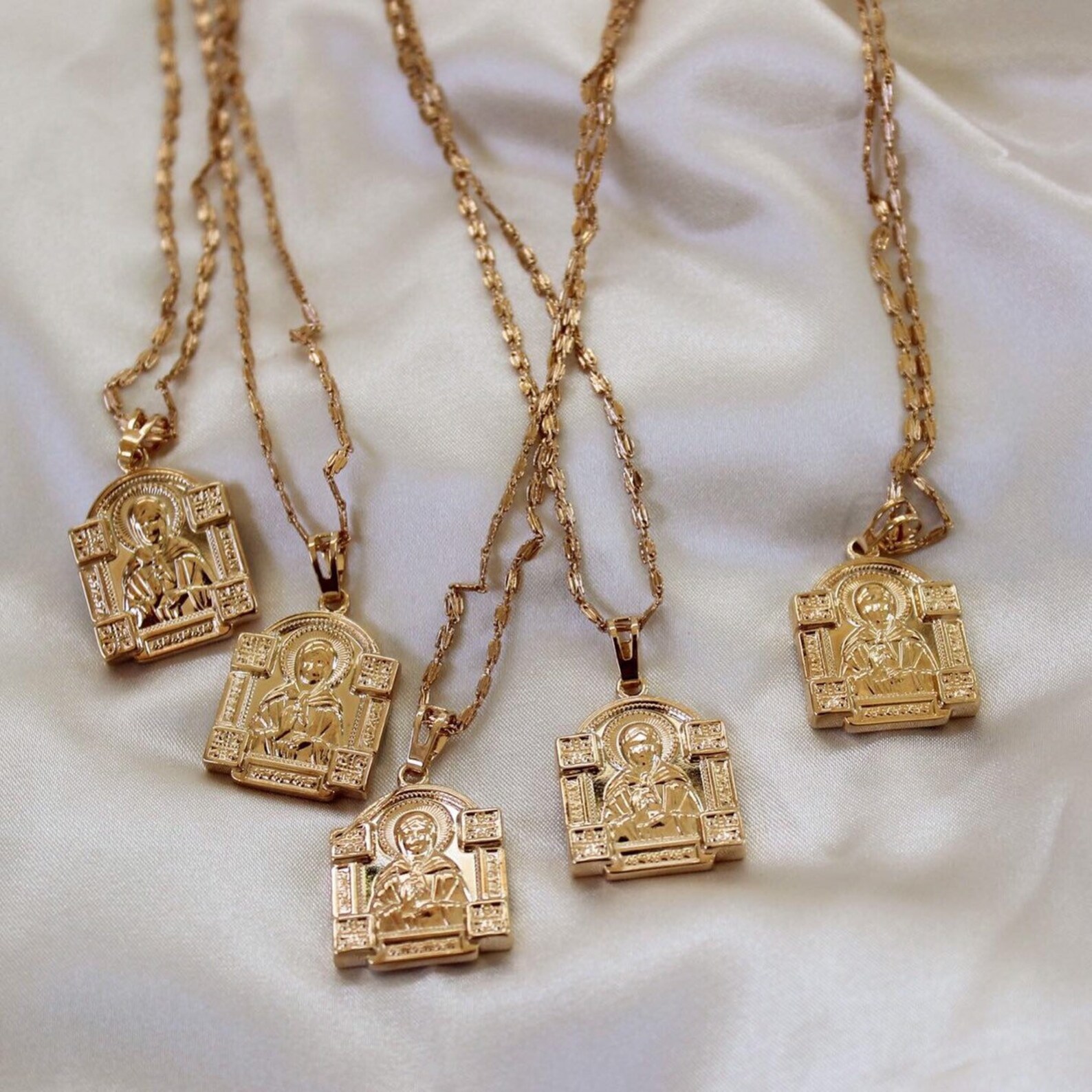 Religious Necklace / Religious Jewellery/ Gold Pendant / Gold Etsy