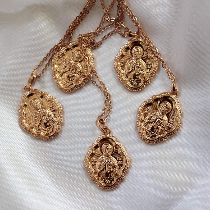 Rose Gold Necklace / Religious Necklace / Religious Jewellery Etsy