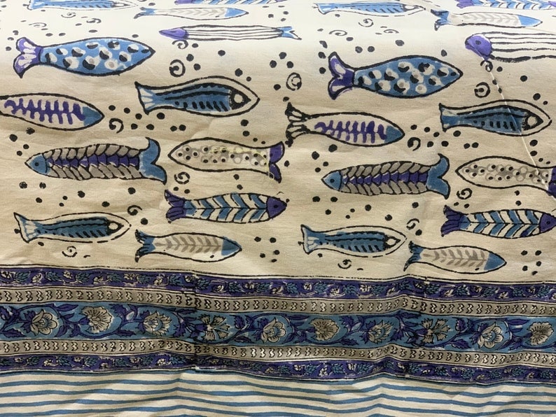 Fish Print Linen 