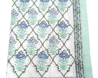 Block gedruckte Tischdecke handgemachte Baumwolle Tischdecke floral Ess Tischdecke Boho Bauernhaus Tischdecke indische Block Print Tischdecke.